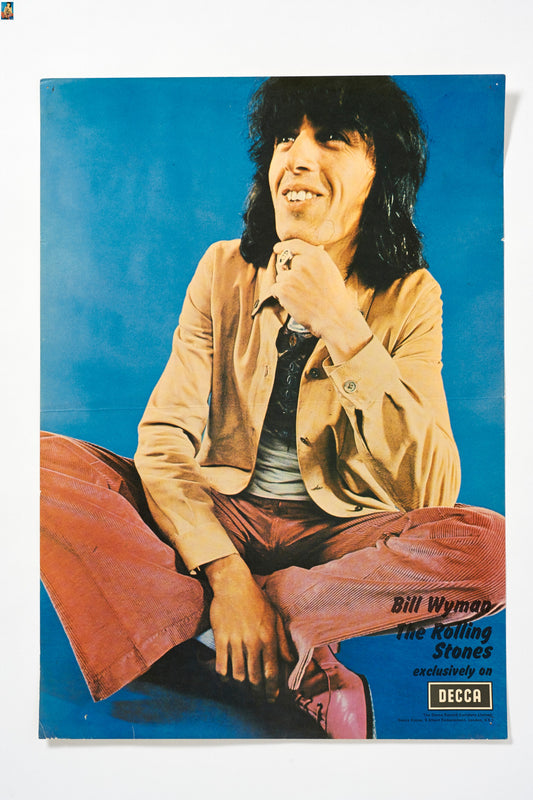 Bill Wyman - The Rolling Stones Decca Records U.K. Promo Poster, 1969