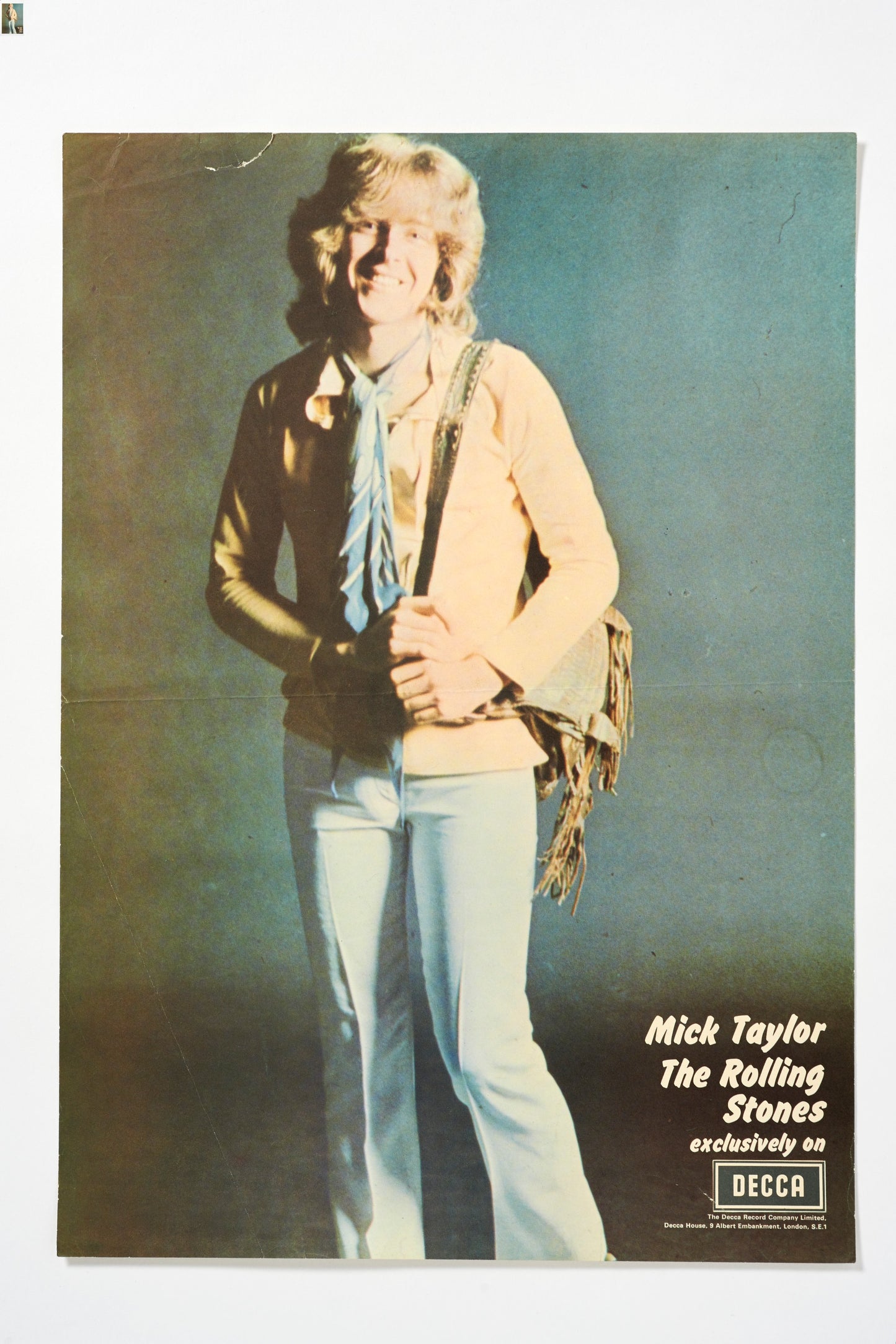 Mick Taylor - The Rolling Stones Decca Records U.K. Promo Poster, 1969