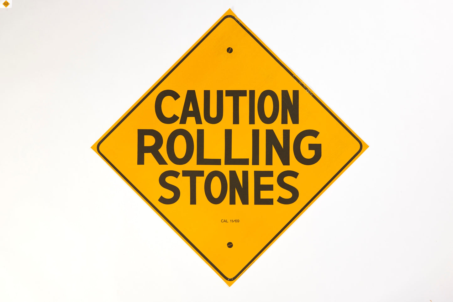 Caution Rolling Stones - Vintage Original Altamont Concert Poster, 1969