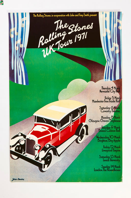 The Rolling Stones - Good Bye Britain Tour UK, original poster, 1971